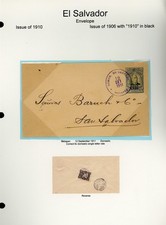 EL SALVADOR ESCALON 1910 Stationery Lot #25 H&G #94 5c METAPAN S. SALVADOR $$$