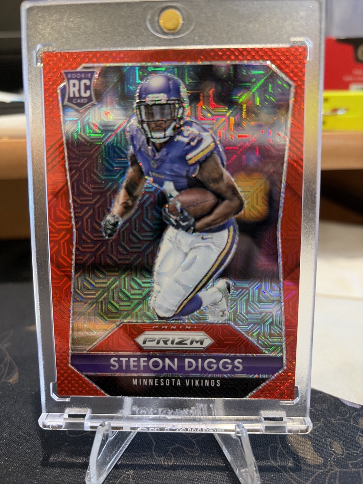 2015 Panini Prizm - Rookies Stefon Diggs #285 Red Mojo Prizm /99 (RC)
