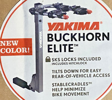 Yakima Buckhorn Elite 4 Bike Hitch Insert Carrier New In Box Rear Bicycle Rack Yakima Buckhorn Elite 4 Bike Hitch Insert Carrier New In Box Rear Bicycle Rack