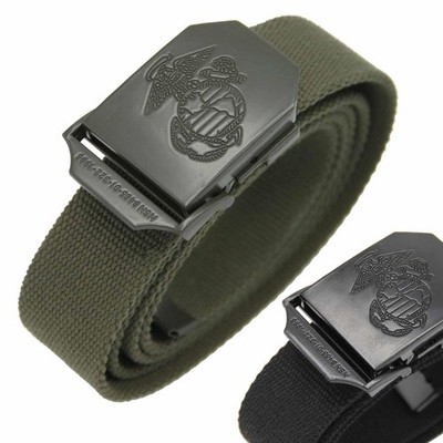 Gürtel USMC von MFH Hosengürtel oliv o. schwarz United States Marine Corps 130cm