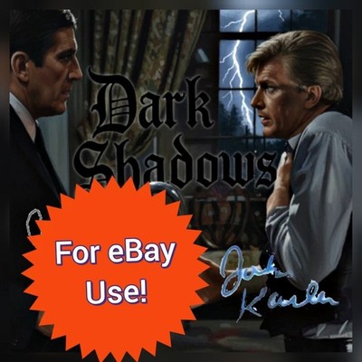 Oak Pop Art Dark Shadows Jonathan Frid John Karlen Facsimile Signatures 8x10