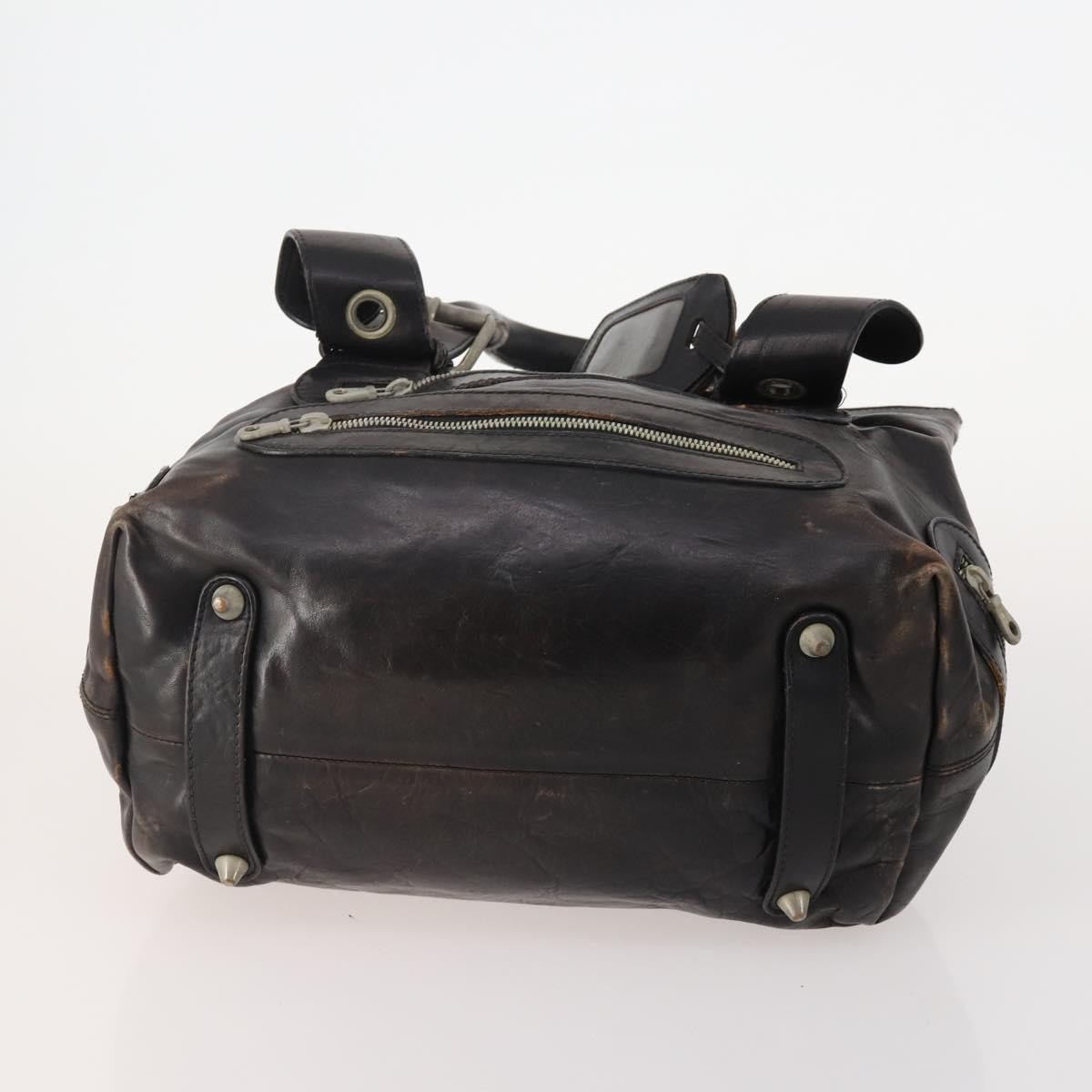GIVENCHY Chloe Hand Bag Leather 3 Set Black Brown Auth 178857 image 7