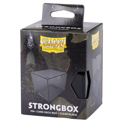 Dragon Shield Strongbox Deck Box Clear Black, Holds 100+ Cards, LOT OF 10 QTY
