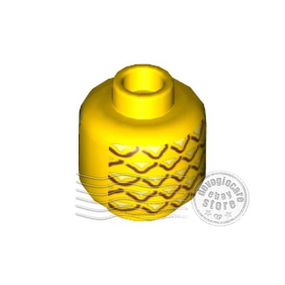 1x LEGO 3626pb1018 Minifig Head (Pineapple) Yellow | 6055385 | eBay