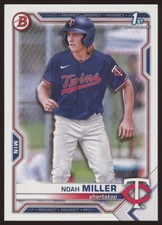 2021 Bowman Draft #BD-109 Noah Miller  Minnesota Twins