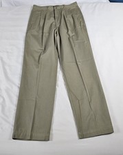Vtg Bugle Boy Original Khakis Mens Comfort Fit Pants Pleated Beige 34 X 32
