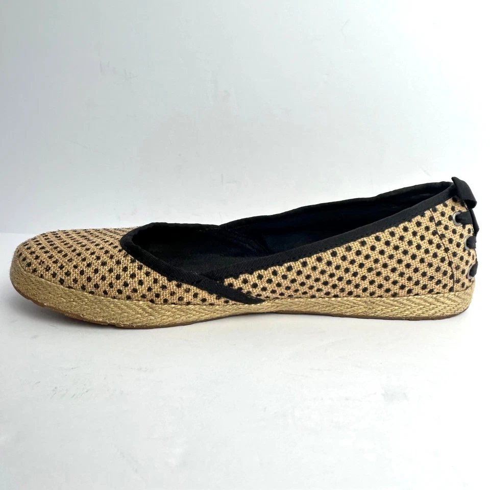 UGG Australia Indah Alpargata Ballet Planos Arpillera Lunares Arco Acento 9.5 Foto 2 de 4