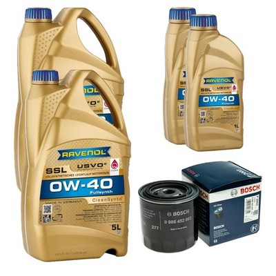 BOSCH Inspektionspaket 12L RAVENOL SSL 0W-40 für Dodge Viper Coupe