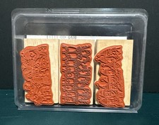 Stampin Up Holiday Line Up Wood Stamp Set of 3 Cute Stamps Reindeers