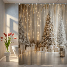 Winter Wonderland Shower Curtain - Festive Holiday Decor