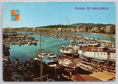Palma De Mallorca Spain Harbor Marina Boats Postcard