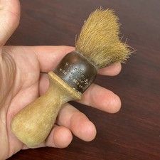 Antique 1920s EVER READY BRISTLE SHAVING BARBER BRUSH Wood Hard Rubber Handle