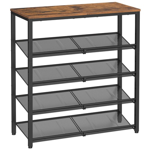 Shoe Rack for Entryway, 5-Tier Shoe Rack Organizer with Storage Shelves and S...