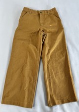 Carhartt Boys Size 14 Brown Cotton Utility Carpenter Canvas Pants