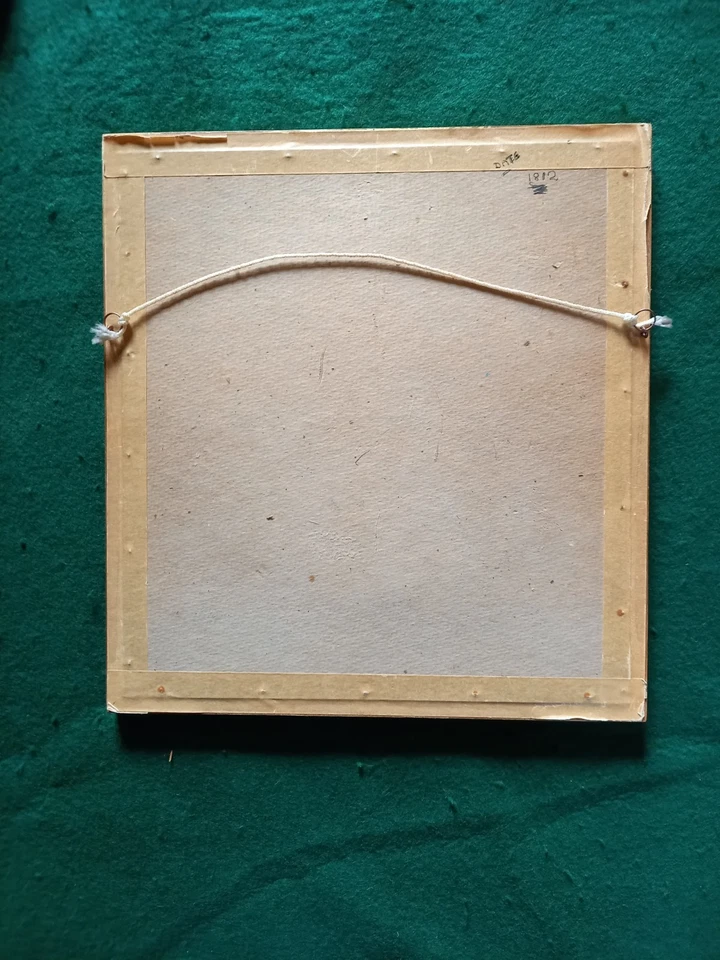 Framed 19th Century embroidery of a young woman set in a floral wreath - Image 4 of 4