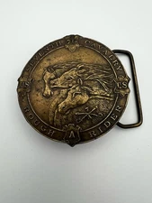 United States 7th Seventh Cavalry Rough a Rider Bergamot Belt Buckle A-132
