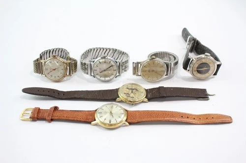 Vintage Mechanical Watches Smiths Timex Jean Pierre Ingersoll SPARES/REPAIRS x 6