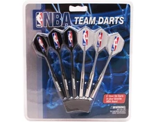 Set of 6 NBA Detroit Pistons Steel Tip Darts & Flights with NBA Logo