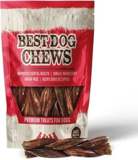 Best Dog Chews Braided Gullet Beef Flavored 6 Inch - 3 count all natural 