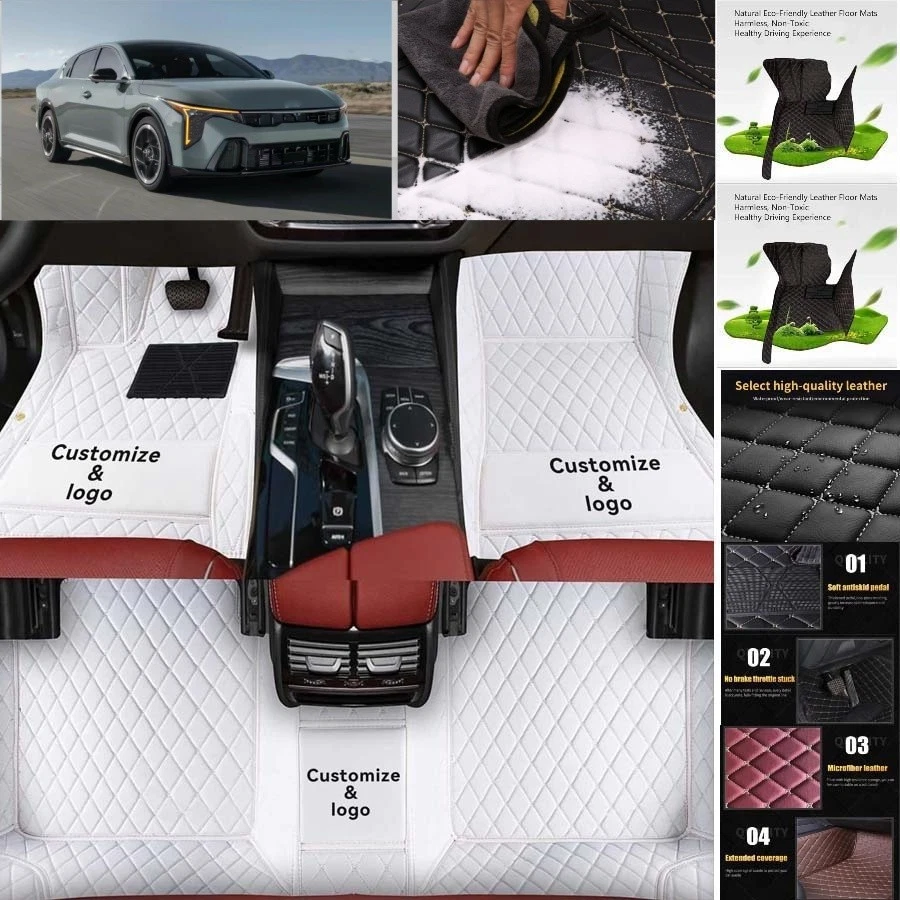 For Kia Forte Car Floor Mats Custom Luxury Front & Rear Auto Carpets Liners Foto 2 de 4