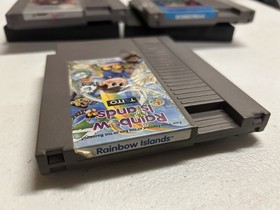 NES Contra Bomberman Rainbow Islands Lot Nintendo tested and working great!