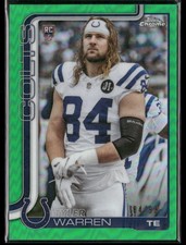2025 Topps Chrome Tyler Warren #346 Green Refractor Image Variation 84/99 Rookie