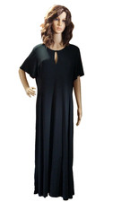 J. Jill Dress Short Sleeve Shift Stretch Black Maxi Women's