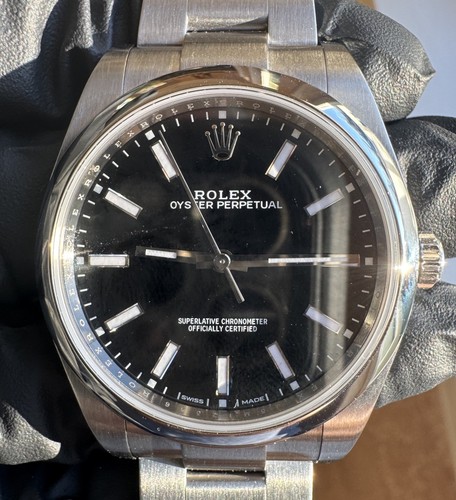Rolex Oyster Perpetual 39 mm, black dial, 2019