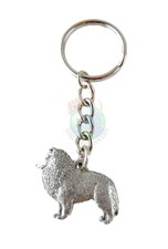 Sheltie Keychain Pewter