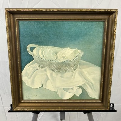 VTG Salvador Dali Basket of Bread Original State Before Restore Litho on Board