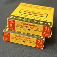 Vintage Kodak Kodachrome Double 8mm Movie Film Lot of 2 EXP 1959 Unused SEE DESC