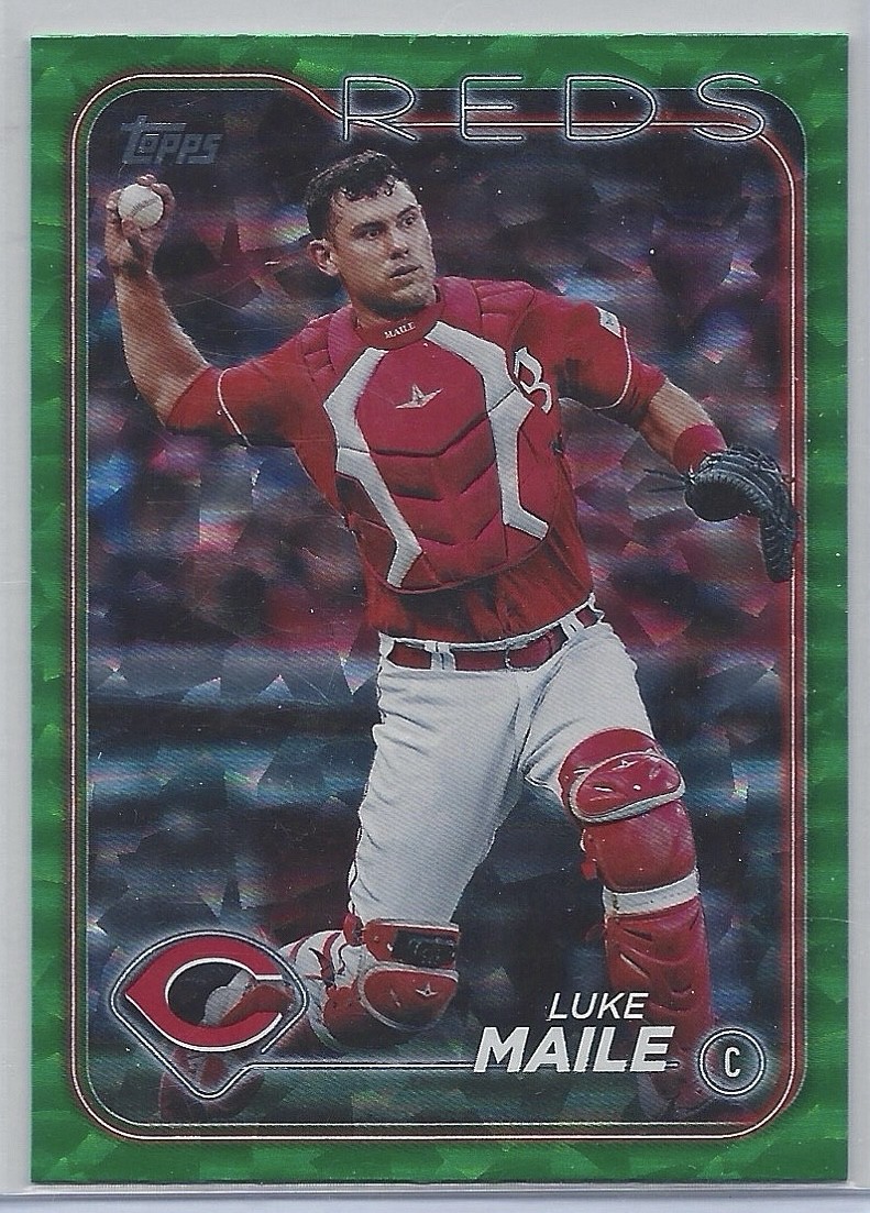 2024 Topps Update Series - Luke Maile #US167 Green Crackle Foilboard /499 Reds