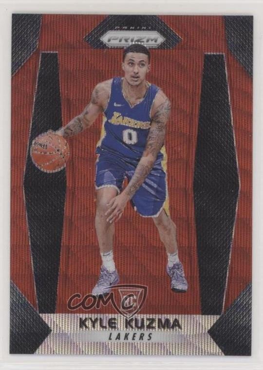 2017-18 Panini Prizm Ruby Wave Prizm Kyle Kuzma #283 0nr3
