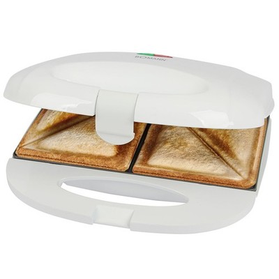 Bomann Sandwichtoaster ST 6073 CB weiß, dreieckige Sandwichplatten, NEU