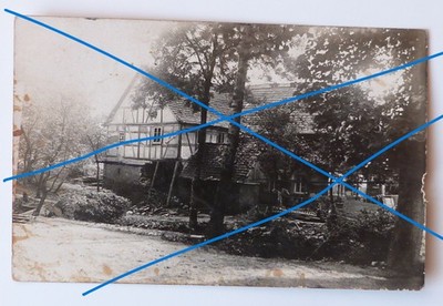 Posterstein Thür.: Hochwasser - Haus, Foto-Ak um 1925