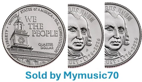 2026 P & D U.S. Constitution Semiquincentennial Quarter  **PRE-SALE** **PRE-SALE