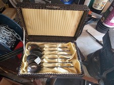 Antike Kaffeel&ouml;ffel Set 6 St&uuml;ck Besteck Made in USSR Vintage Retro NEU