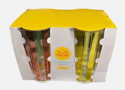 Sun Squad BPA-Free Multicolor Tumblers Dishwasher Safe 4-Pack