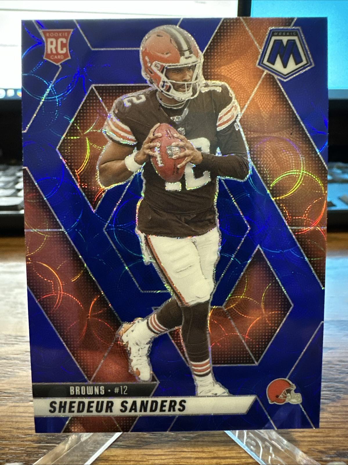 2025 Panini Mosaic Football Shedeur Sanders Blue Scope Prizm #302