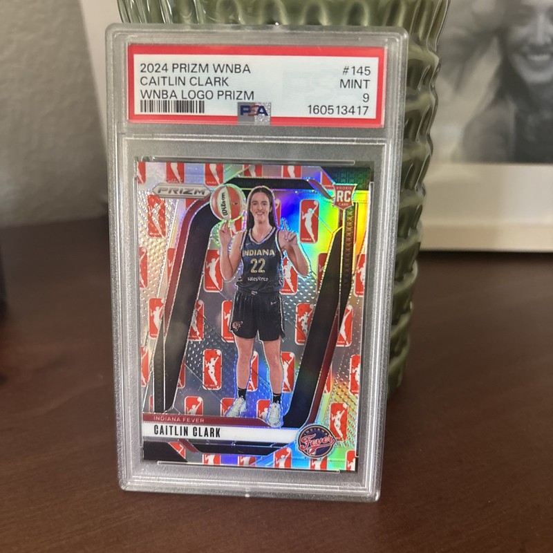 2024 Panini Prizm WNBA LOGO PRIZM Caitlin Clark #145 (RC) PSA 9