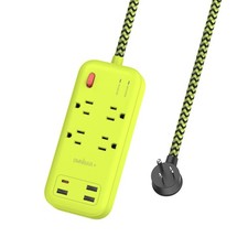 Omnibar USB Surge Bar 4 Power Strip - 4 Outlets 4 4 Outlets, Green