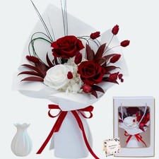 Preserved Flowers Bouquet Long Lasting Real Roses Valentine Mother Day Annive...