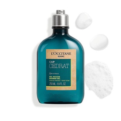 L'Occitane Homme Cap Cedrat Men's Shower gel Body & Hair Discontinued  250ML NEW