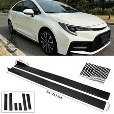 For Toyota Corolla 78.7 Side Skirt Extensions Rocker Panel Splitters Lip Black For Toyota Corolla 78.7 Side Skirt Extensions Rocker Panel Splitters Lip Black