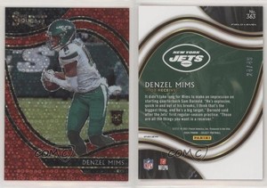 2020 Panini Select Field Level Red Disco Prizm /49 Denzel Mims #363 Rookie RC