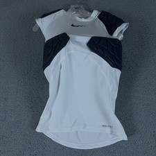 Nike Pro HyperStrong Football Top Boys XL White Padded Big Kids Girdle Tank