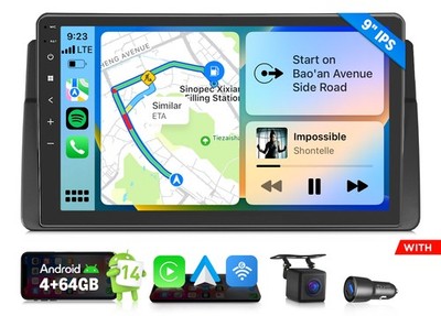Eonon E46X7A Für BMW E46 9''IPS Display Android 14 Autoradio GPS Navi CarPlay DSP