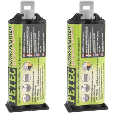 2x 50 ml PETEC FLÜSSIG-KUNSTSTOFF FÜLLEN SPACHTELN REPARIEREN HOCHFEST VERKLEBEN