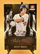 2015 USA 18U National Team Signatures Black Gold Mickey Moniak #14 USA /49