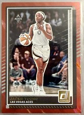 2025 Panini Donruss WNBA Jackie Young Las Vegas Aces Red Parallel #/399